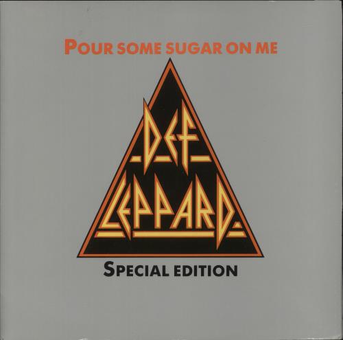 Def Leppard Pour Some Sugar On Me + Sleeve UK shaped picture disc